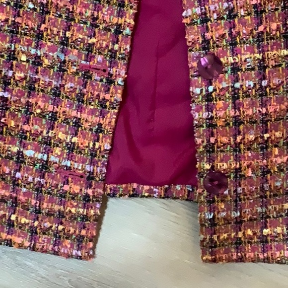 RENA ROWAN Size 8 ladies suit jacket. NWOT. Gorgeous colours. - Picture 7 of 7